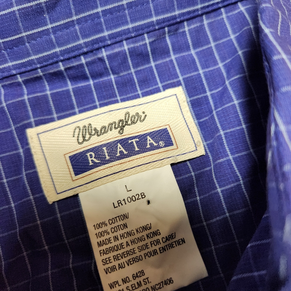 Wrangler Blue Button Down Shirt - Picture 4 of 10